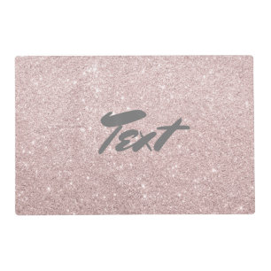 elegant rose gold glitter placemat