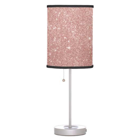 Elegant rose gold glitter table lamp (Right)