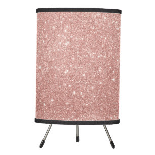 Elegant rose gold glitter  tripod lamp
