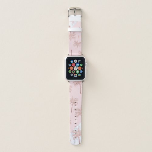 Elegant rose gold glitter  white marble pattern apple watch band