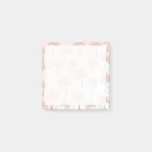 Elegant rose gold glitter & white marble pattern post-it notes