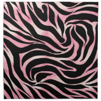 Elegant Rose Gold Glitter Zebra Black Animal Print