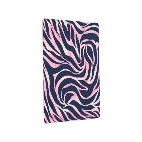 Elegant Rose Gold Glitter Zebra Blue Animal Print