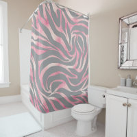 Elegant Rose Gold Glitter Zebra Gray Animal Print