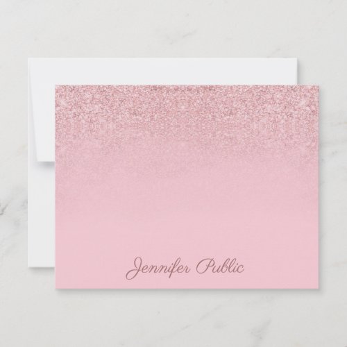 Elegant Rose Gold Hand Script Name Template