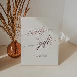 Elegant Rose Gold | Ivory Cards and Gifts Pedestal Sign<br><div class="desc">This elegant rose gold and ivory cards and gifts sign is perfect for a simple wedding or bridal shower. The blush pink design features a minimalist sign decorated with romantic and whimsical faux rose gold foil typography. The line of text at the bottom of the sign can be personalized with...</div>