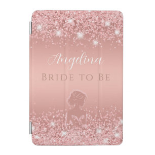 Elegant Rose Gold Luxe Shimmer Bridal Shower iPad Mini Cover