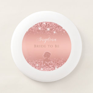 Elegant Rose Gold Luxe Shimmer Bridal Shower Wham-O Frisbee