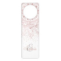 Elegant rose gold mandala confetti design door hanger Elegant rose gold mandala confetti design door hanger