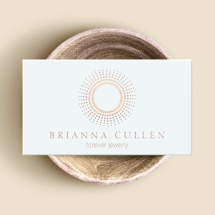 Elegant Rose Gold Mandala Logo Business Card