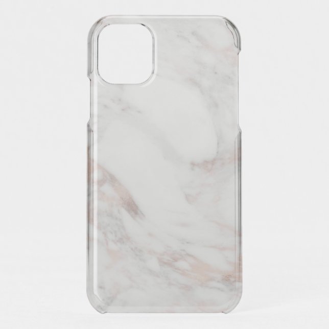 Elegant Rose Gold Marble Blank Template Trendy Uncommon iPhone Case (Back)
