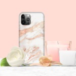 Elegant Rose Gold Marble iPhone 12 Case<br><div class="desc">Girly Elegant Copper Rose Gold Marble phone case. Perfect for your luxury aesthetic. If you need assistance with the design or matching products,  please contact us at cedarandstring@gmail.com</div>