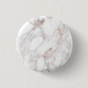 Elegant Rose Gold Marble Custom Blank Template Button