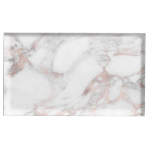 Elegant Rose Gold Marble Custom Blank Template Place Card Holder