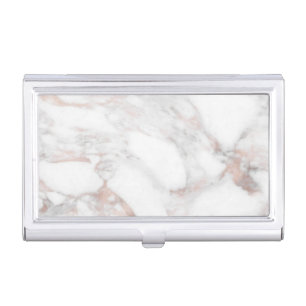 Elegant Rose Gold Marble Modern Blank Template Business Card Case