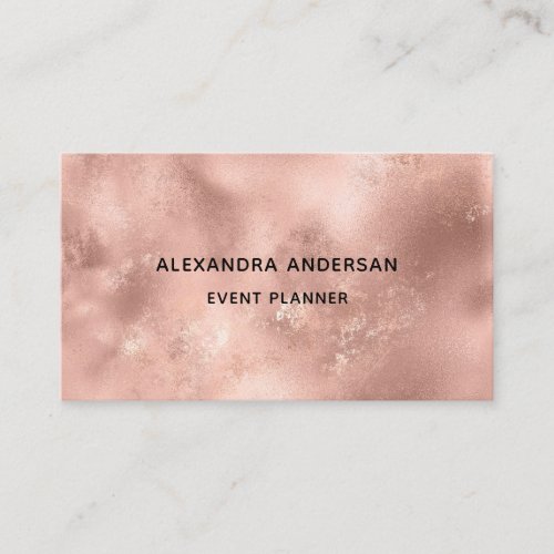 Elegant Rose Gold Metal Professional Business Card