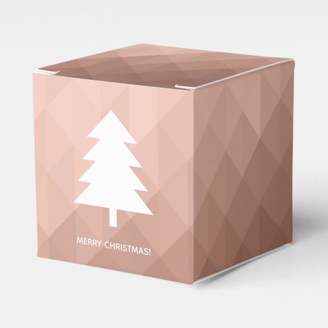 Elegant rose gold metalic christmas box for girls (Front Side)