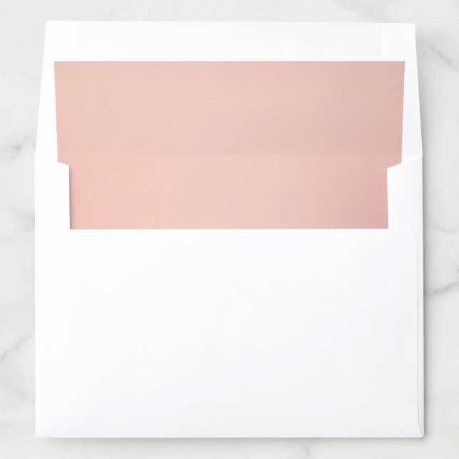 Elegant Rose Gold Modern Glam Trendy Design Envelope Liner (In Envelope)
