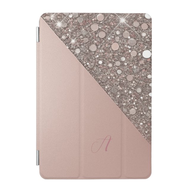 Elegant Rose Gold Monogram  iPad Mini Cover (Front)