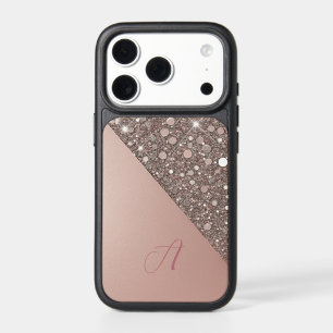 Elegant Rose Gold Monogram  iPhone 17 Pro Case