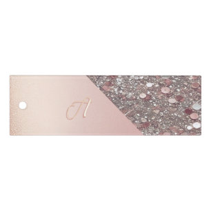 Elegant Rose Gold Monogram  Ruler