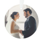 Elegant Rose Gold Newlyweds Wedding Photo