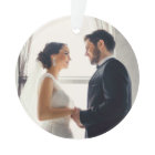 Elegant Rose Gold Newlyweds Wedding Photo