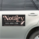 Elegant Rose Gold Notary Loan Agent Car Magnet Elegant Rose Gold Notary Loan Agent Car Magnet