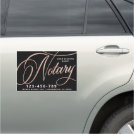 Elegant Rose Gold Notary Loan Agent Car Magnet Elegant Rose Gold Notary Loan Agent Car Magnet