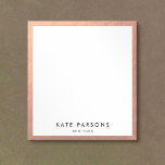 Elegant Rose Gold Notepad<br><div class="desc">For additional matching marketing materials,  custom design or
logo inquiry,  please contact me at maurareed.designs@gmail.com and I will reply within 24 hours.
For shipping,  card stock inquires and pricing contact Zazzle directly.</div>