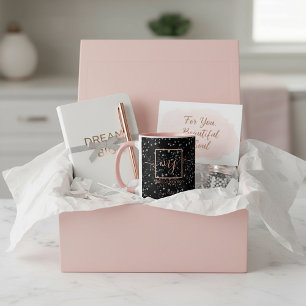Elegant Rose Gold on Black Mug