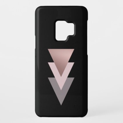 elegant rose gold pink grey triangles white marble Case-Mate samsung galaxy s9 case