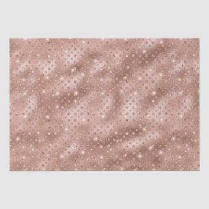 Elegant Rose Gold Polka Dot Metallic Glitter Tissue Paper