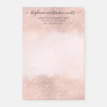 Elegant Rose Gold Professional Salon Hair Makeup Post-it Notes by EverythingBusiness at Zazzle