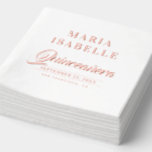 Elegant Rose Gold Quinceanera Birthday Party Foil Napkins<br><div class="desc">Elegant Rose Gold Quinceanera Birthday Party Foil Napkins</div>