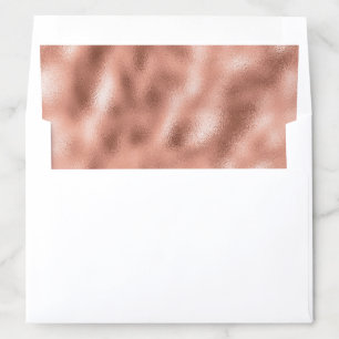 Elegant Rose Gold Shimmer Foil Wedding Envelope Liner
