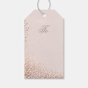 Elegant Rose Gold Shimmer Gift Tags