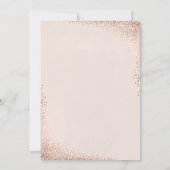 Elegant Rose Gold Shimmer Pink Bridal Shower Invitation (Back)