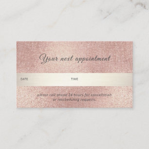Elegant Rose Gold Shimmer Professional Appointment Card