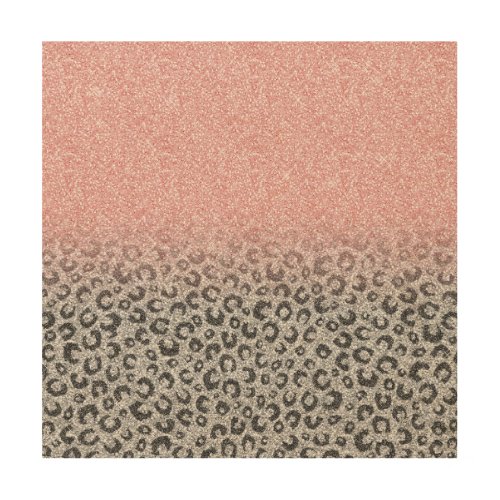  Elegant Rose Gold Silver Glitter Leopard Print