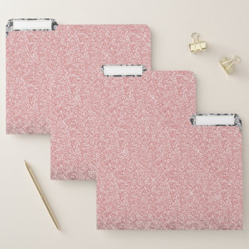  Elegant Rose Gold Silver Glitter Leopard Print File Folder