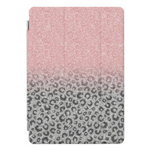 Pink Black Leopard Print Faux Glitter | iPad Case & Skin