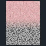 Elegant Rose Gold Silver Glitter Leopard Print Letterhead<br><div class="desc">This modern Black Leopard Print on Blush Pink and Silver gradient Glitter pretty photo print fits perfectly for elegant events, special celebrations, or glam home decor. A trendy fashionable, elegant faux rose gold and Silver Glitter ombre and black animal print, yellow gold and rose gold gradient pastel colors pretty image...</div>