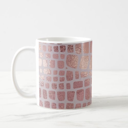 Elegant Rose Gold Snake Texture Coffee Mug