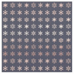 Elegant Rose Gold Snowflakes patterned  Fabric