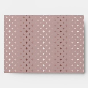 Elegant Rose Gold Sparkle Star Pattern Invitation Envelope