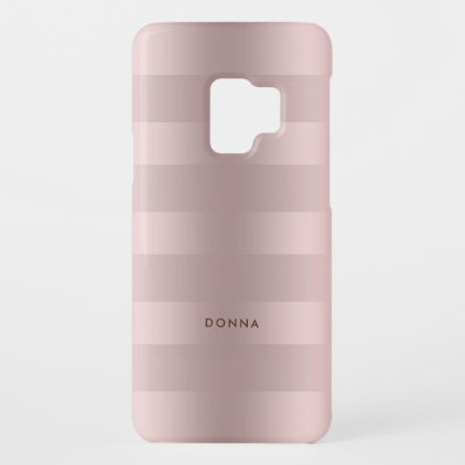 Elegant Rose-gold Stripes Pattern Case-Mate Samsung Galaxy S9 Case