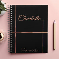 Elegant Rose gold stripes  Planner