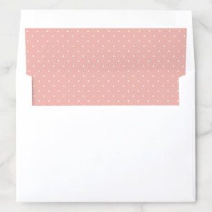 Elegant Rose Gold Swiss Polka Dots Wedding Envelope Liner