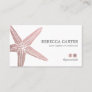 Elegant ROSE Gold Tropical Starfish Beach Coastal Business Card